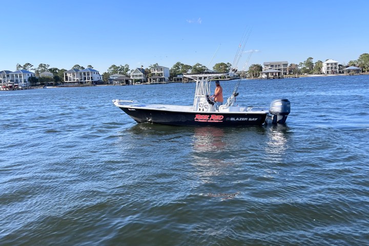 a small boat in a body of water