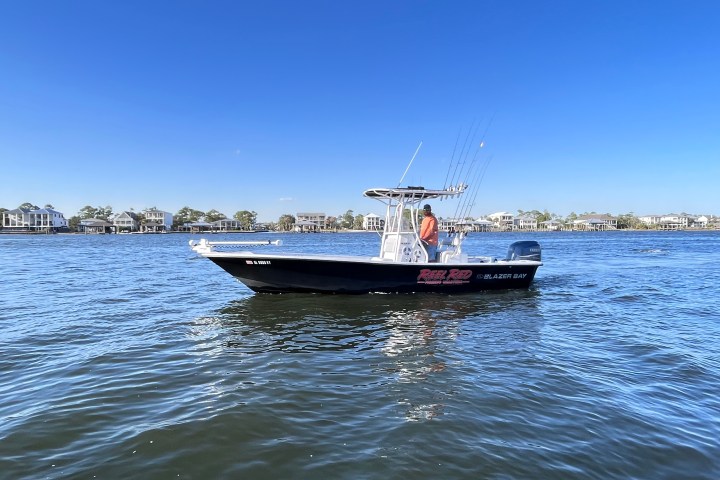 a small boat in a body of water
