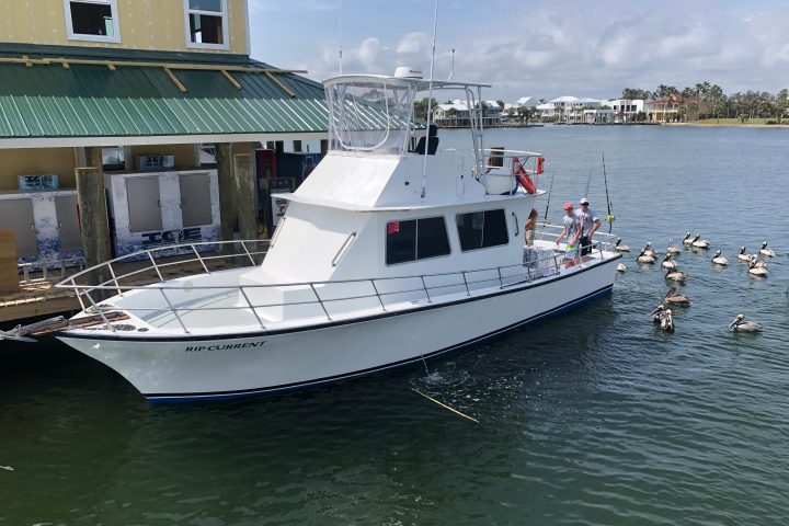 a small boat in a large body of water