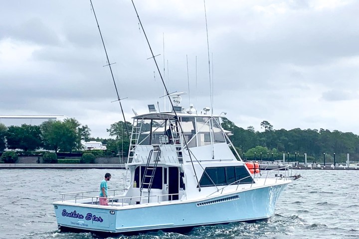 a large boat in a body of water
