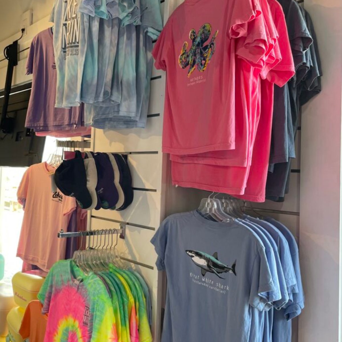 clothes hanging on a wall