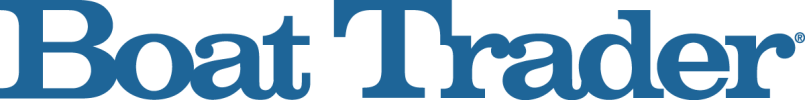Logo with the words 'Boat Trader' in blue text.
