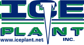 Logo with text 'ICE PLANT INC.' and a stylized icicle, website www.iceplant.net.