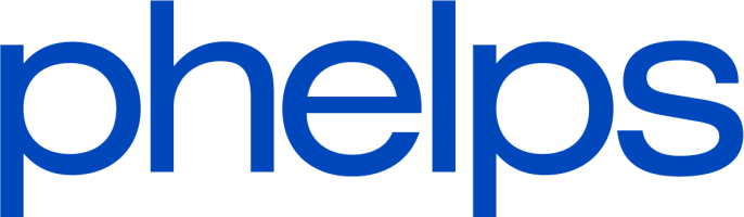 The word 'phelps' in blue lowercase letters on a white background.